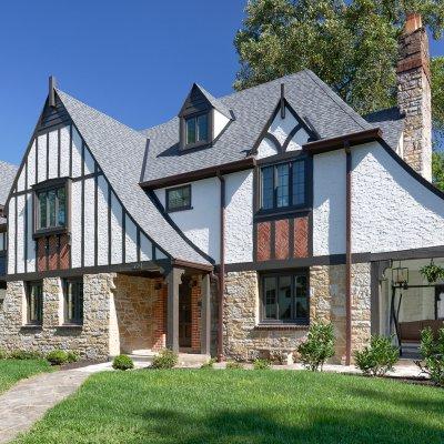 exterior Tudor style addition East Hyde Park